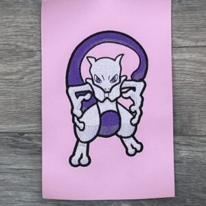 Pokemon Mewtwo machine embroidery design