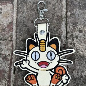 Pokemon Meowth ITH fob machine embroidery design