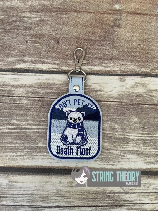 Don't Pet the Death Floof fob, patch ITH in the hoop Digital Download for Machine Embroidery Pattern, Design (4×4 Hoop) - Image 2