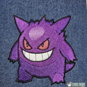 Pokemon Gengar machine embroidery design