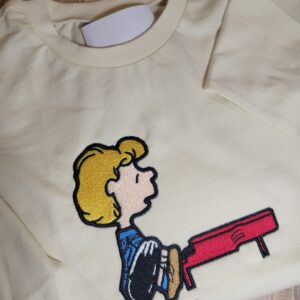 Peanuts Schroeder machine embroidery design