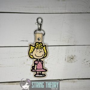 Peanuts Sally Brown ITH Fob machine embroidery design