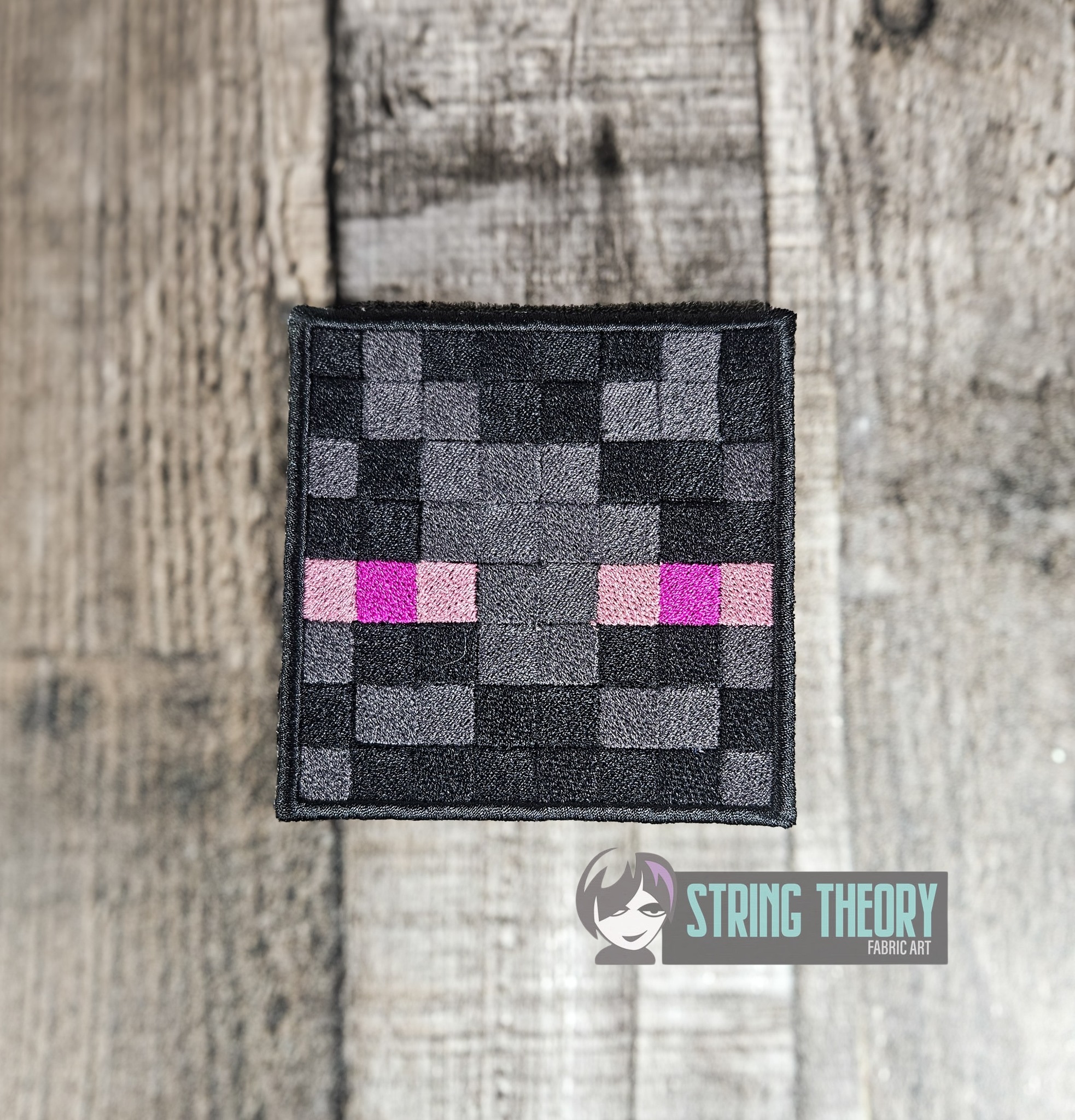 Minecraft Enderman ITH patch machine embroidery design