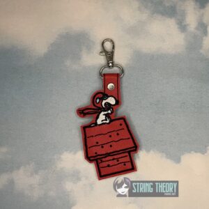 Peanuts Snoopy Ace ITH fob machine embroidery design