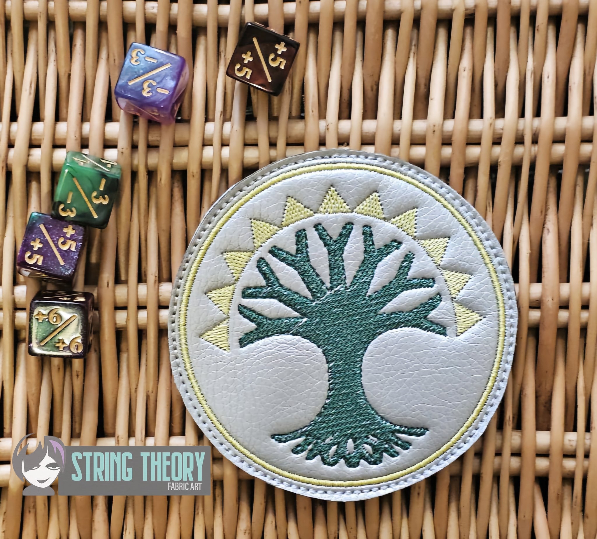 Magic the Gathering Guild Set ITH coaster machine embroidery design