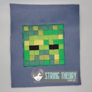 Minecraft Zombie machine embroidery design