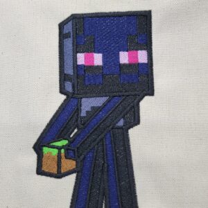 Minecraft Chibi Enderman machine embroidery design