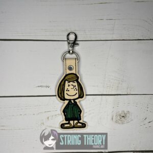 Peanuts Peppermint Patty ITH Fob machine embroidery design