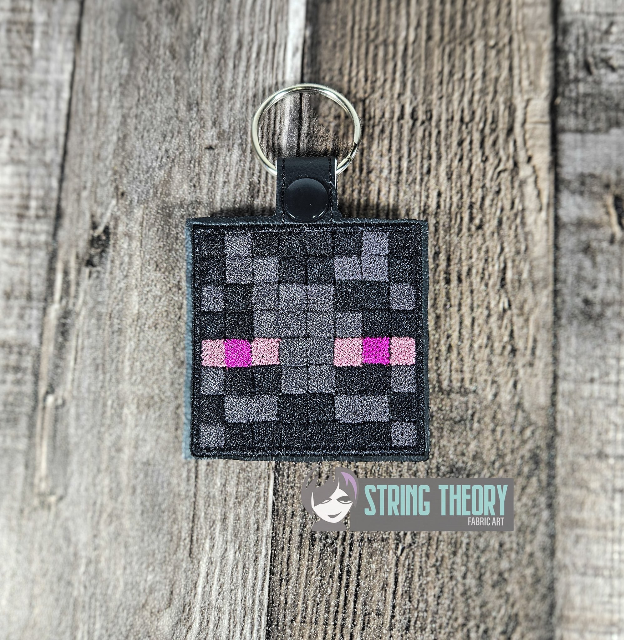 Minecraft Enderman ITH fob machine embroidery design