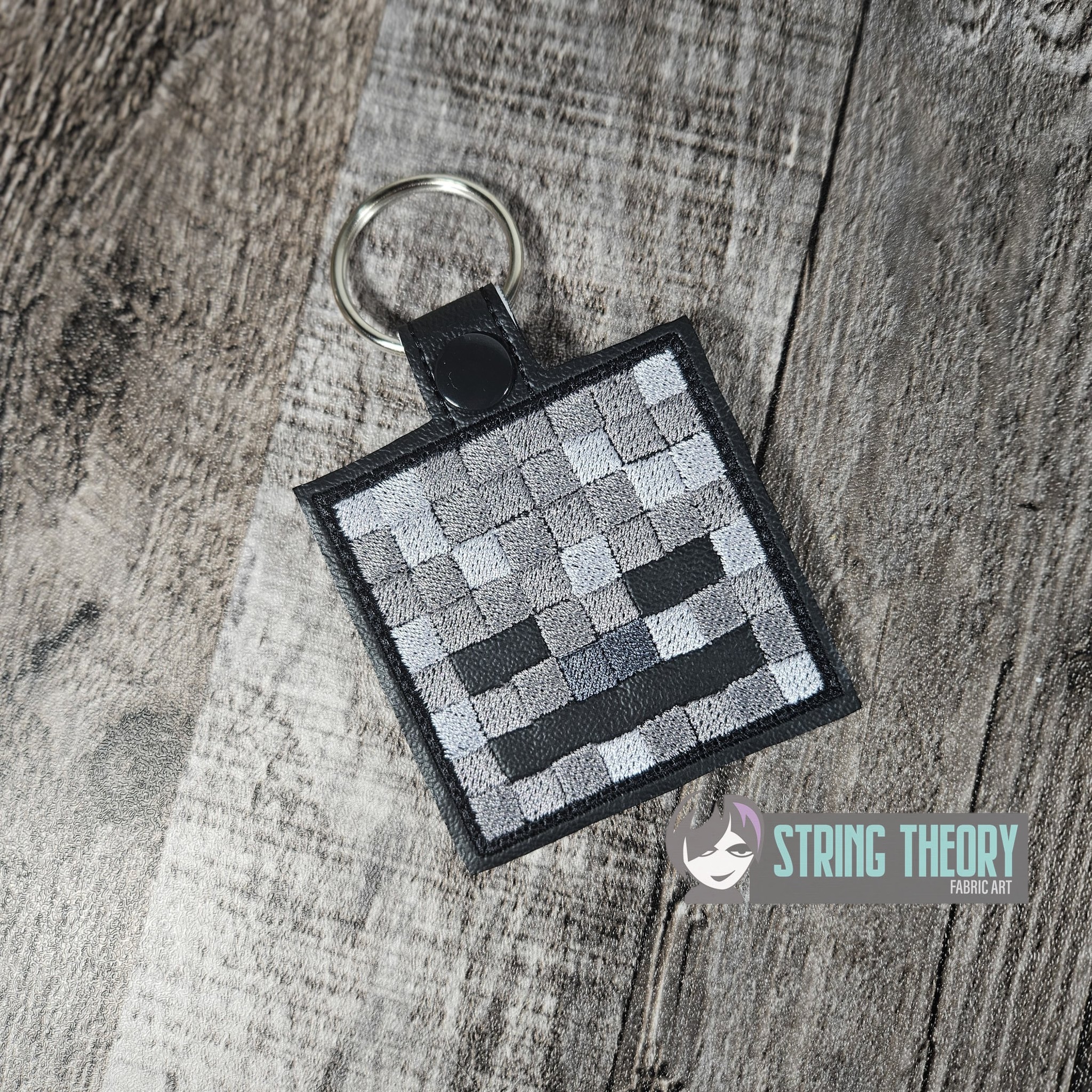 Minecraft Skeleton ITH fob machine embroidery design