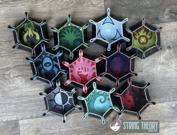 Magic the Gathering – Guild Dice Tray ITH in the hoop Digital Download for Machine Embroidery Pattern, Design (5x7 Hoop)