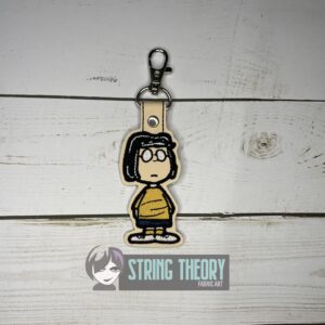 Peanuts Marcie ITH Fob machine embroidery design