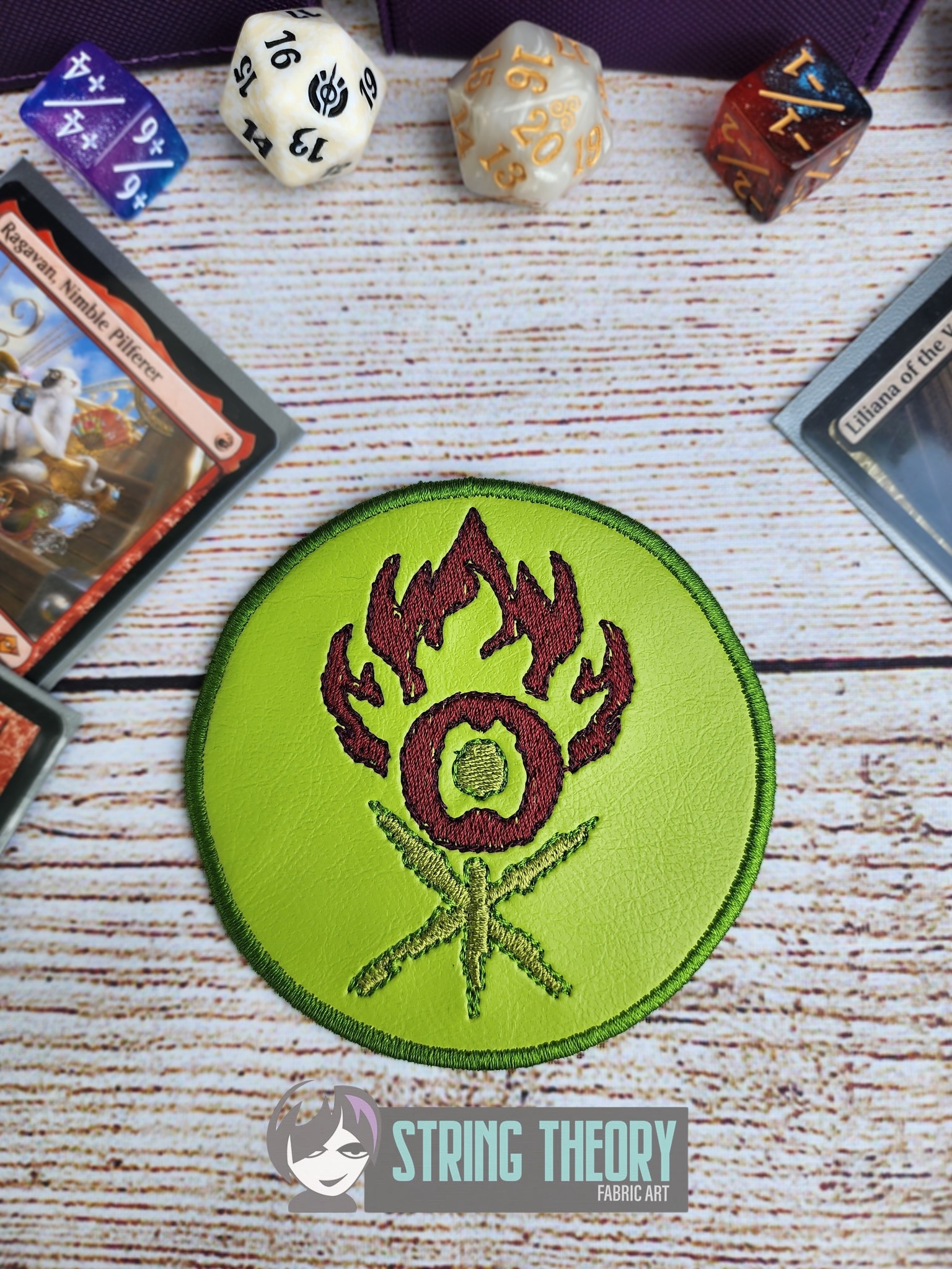 Magic the Gathering Gruul ITH patch machine embroidery design
