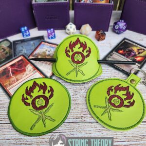 Magic the Gathering – Gruul fob, patch, bun cover ITH in the hoop fob Digital Download for Machine Embroidery Pattern, Design (4×4 Hoop)