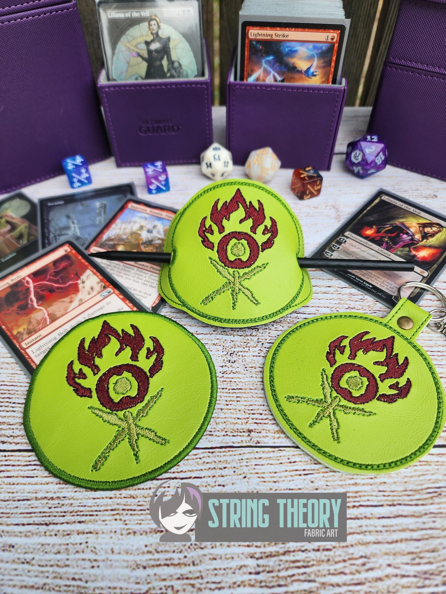 Magic the Gathering Gruul ITH fob patch Bun Cover machine embroidery design