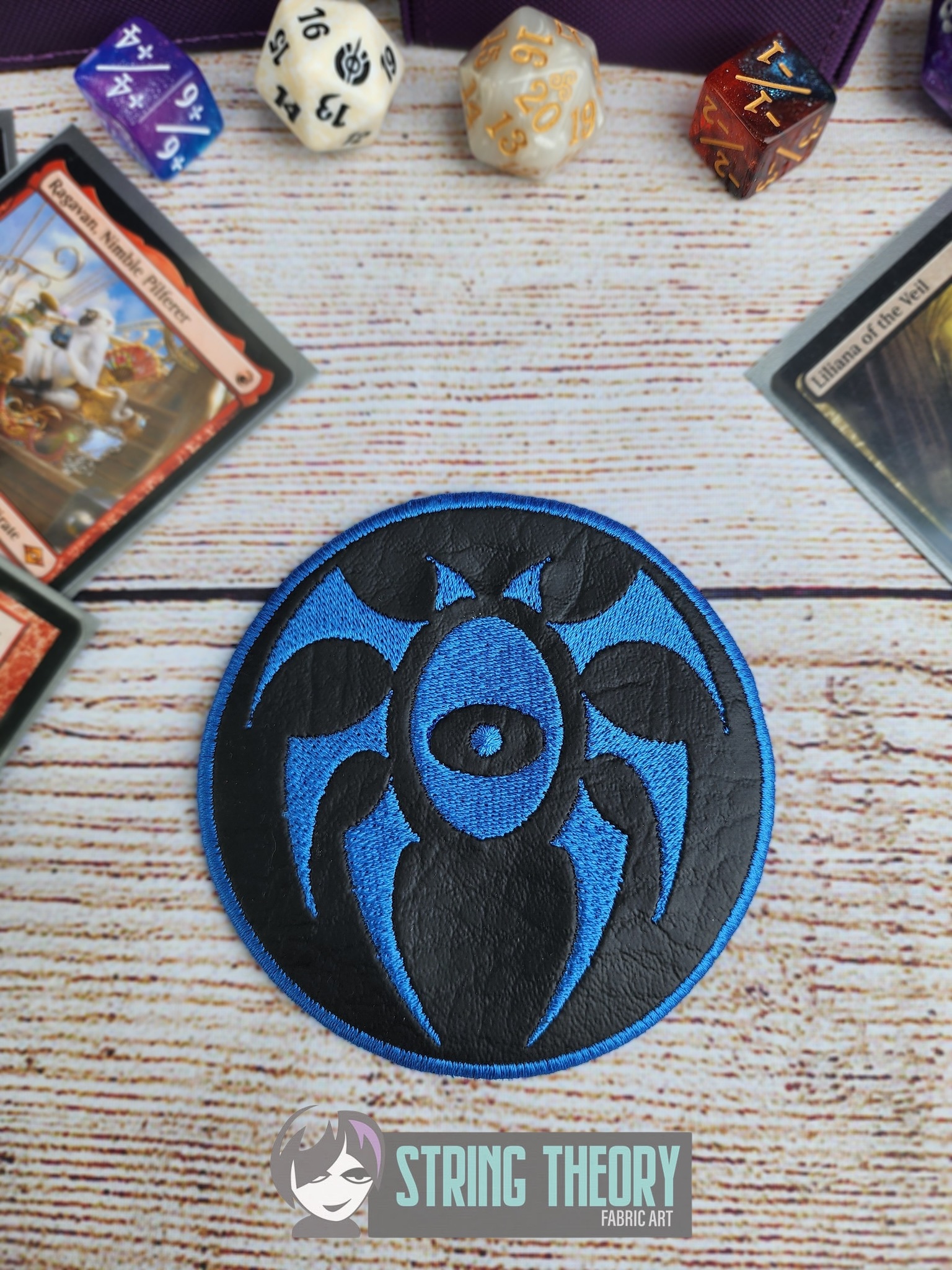 Magic the Gathering Dimir ITH Patch machine embroidery design