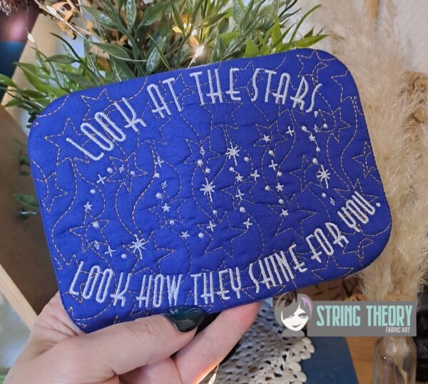 Look at the Stars, See How They Shine for You Mug Rug ITH in the hoop Digital Download for Machine Embroidery Pattern, Design (5x7, 6x10 Hoop) - Image 5