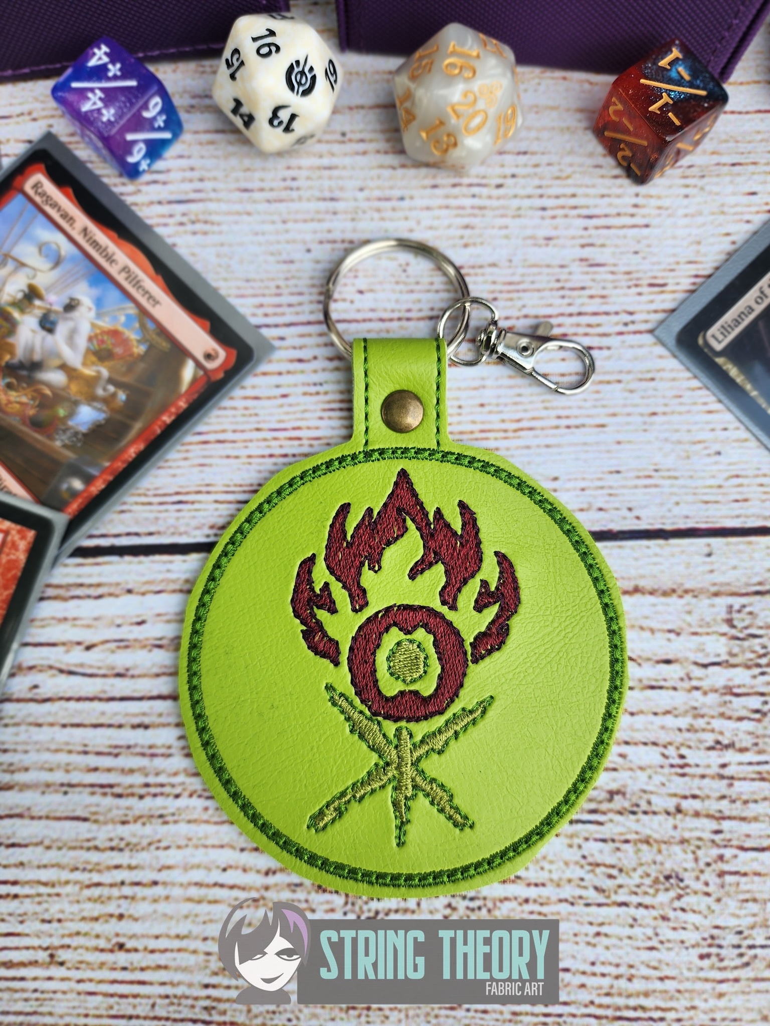 Magic the Gathering Gruul ITH fob machine embroidery design
