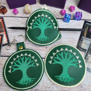Magic the Gathering – Selesnya fob, patch, bun cover ITH in the hoop fob Digital Download for Machine Embroidery Pattern, Design (4×4 Hoop)