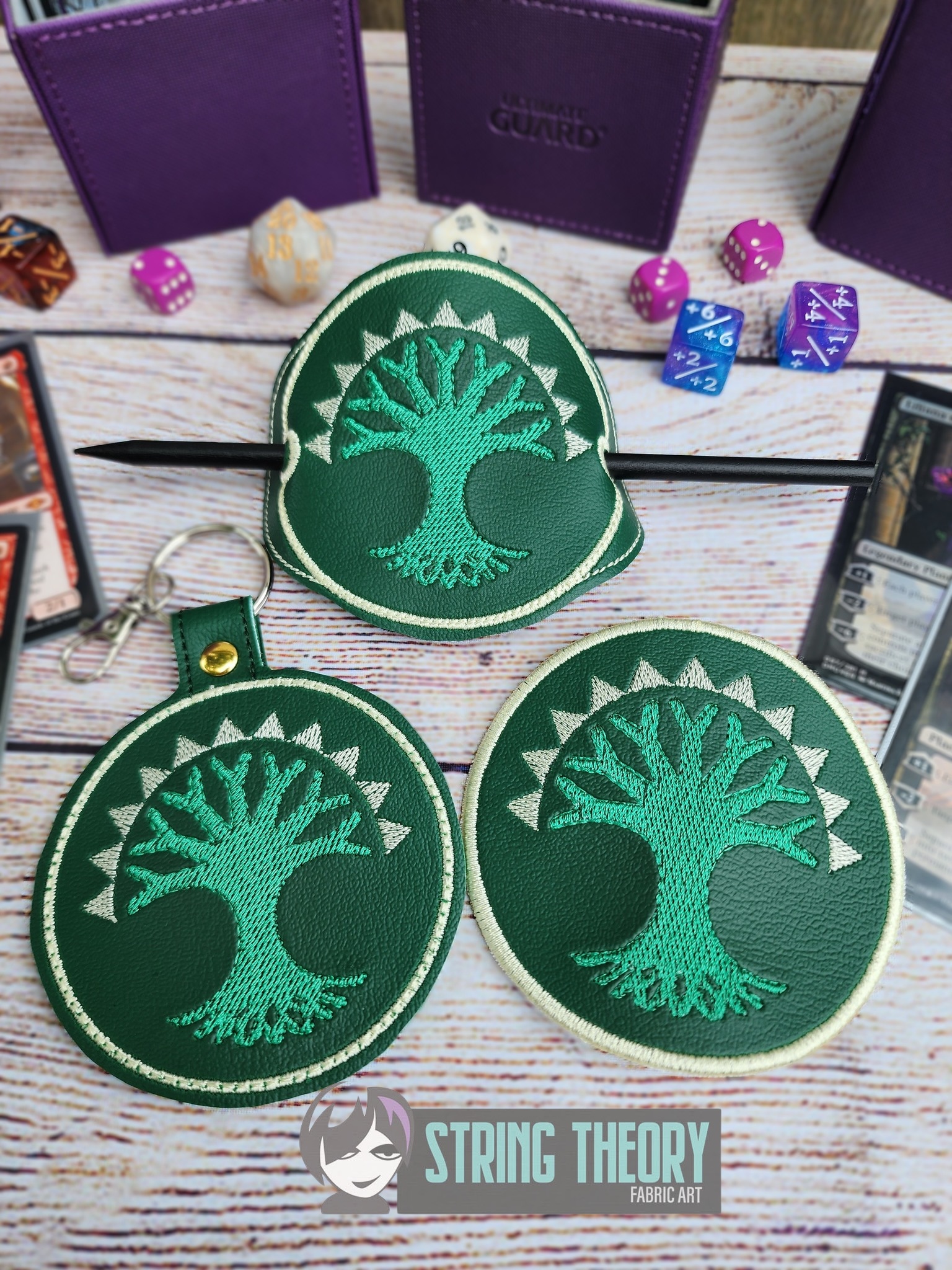 Magic the Gathering Selesnya ITH fob patch bun cover machine embroidery design