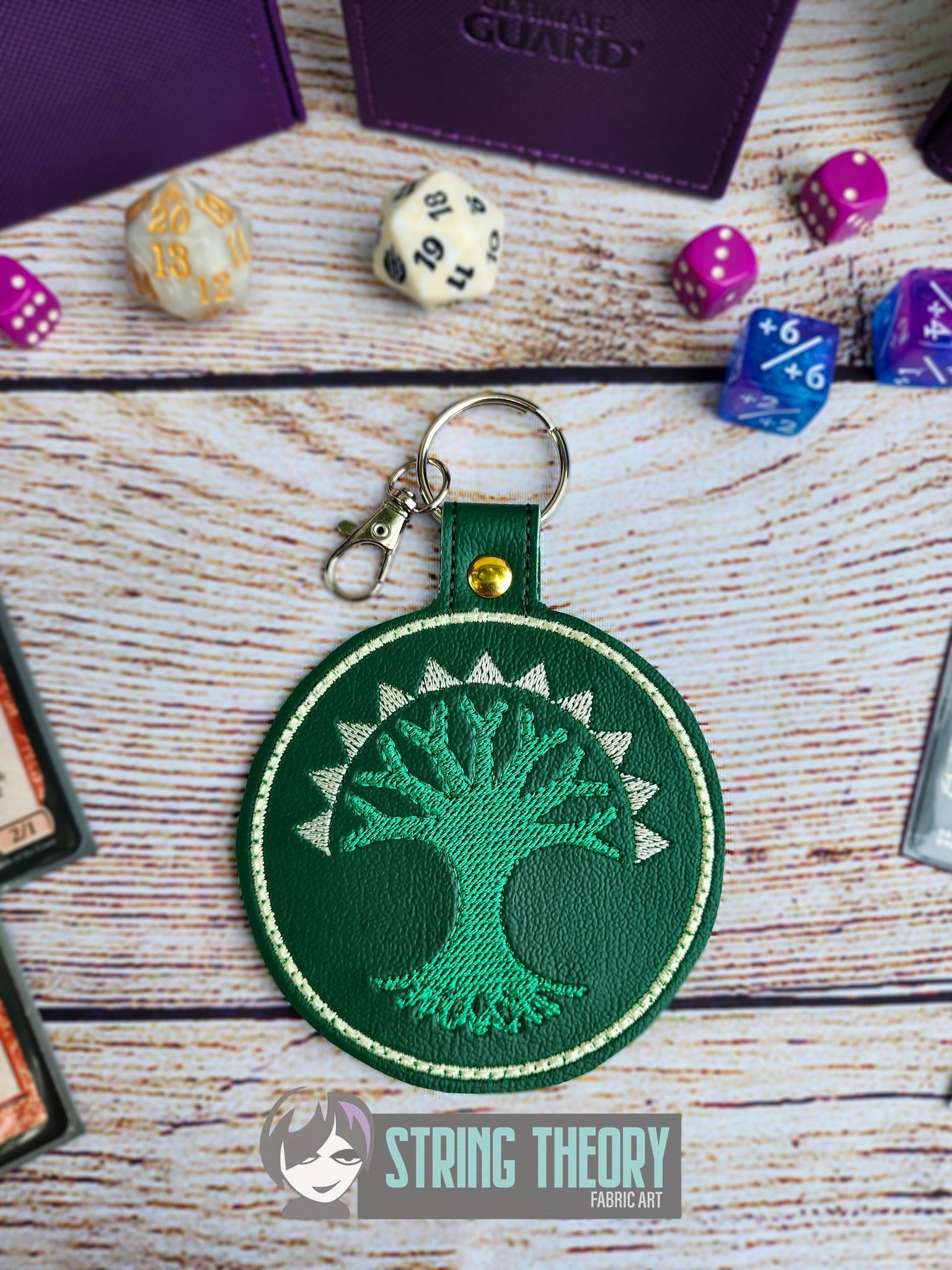 Magic the Gathering Selesnya ITH fob machine embroidery design