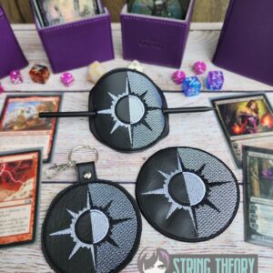 Magic the Gathering – Orzhov fob, patch, bun cover ITH in the hoop fob Digital Download for Machine Embroidery Pattern, Design (4×4 Hoop)