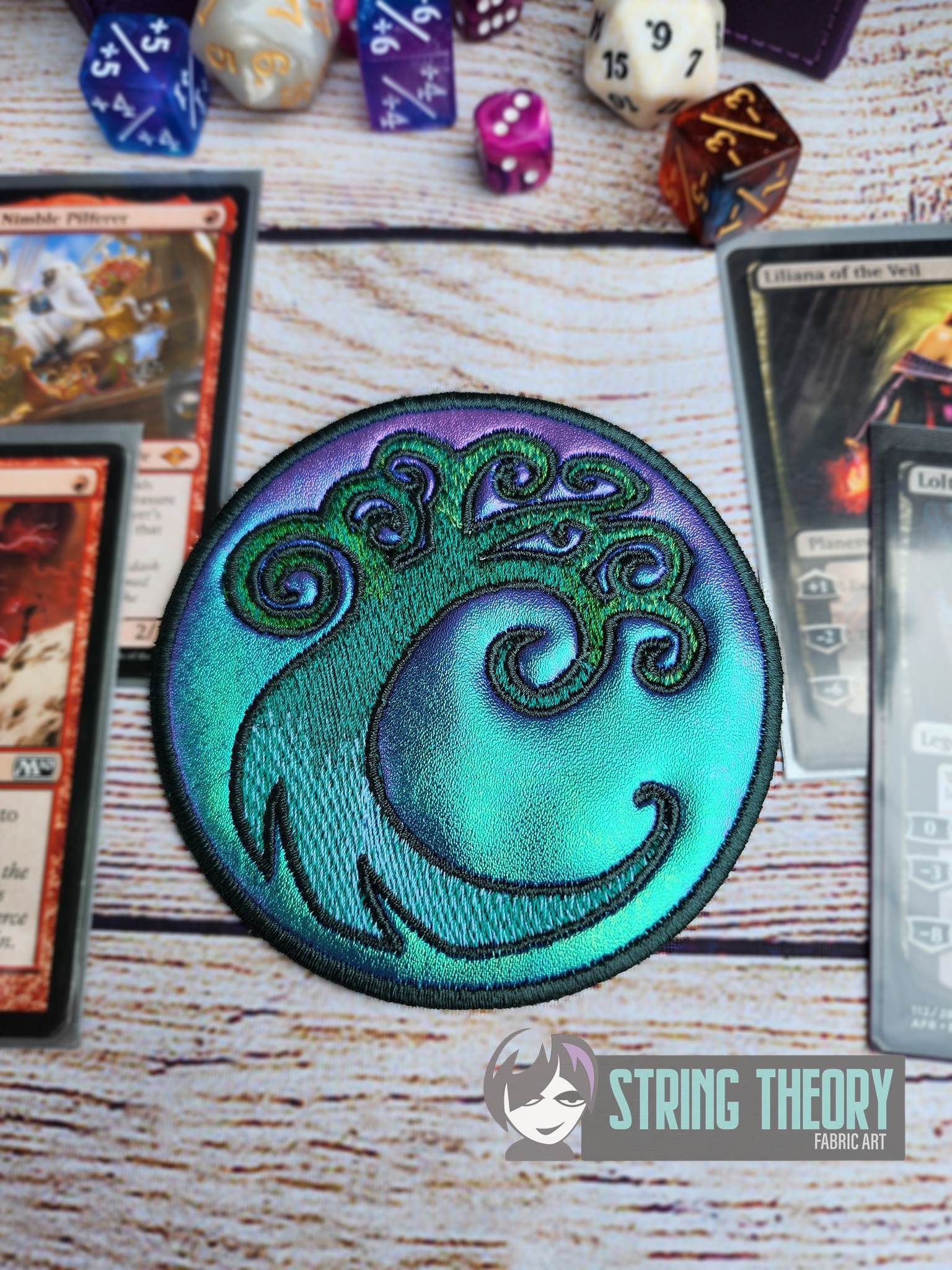 Magic the Gathering Simic ITH patch machine embroidery design