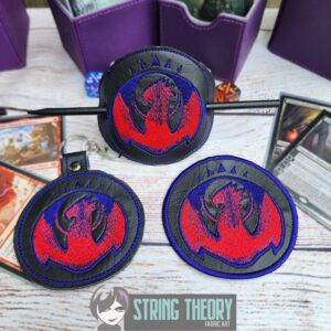 Magic the Gathering – Izzet fob, patch, bun cover ITH in the hoop fob Digital Download for Machine Embroidery Pattern, Design (4×4 Hoop)