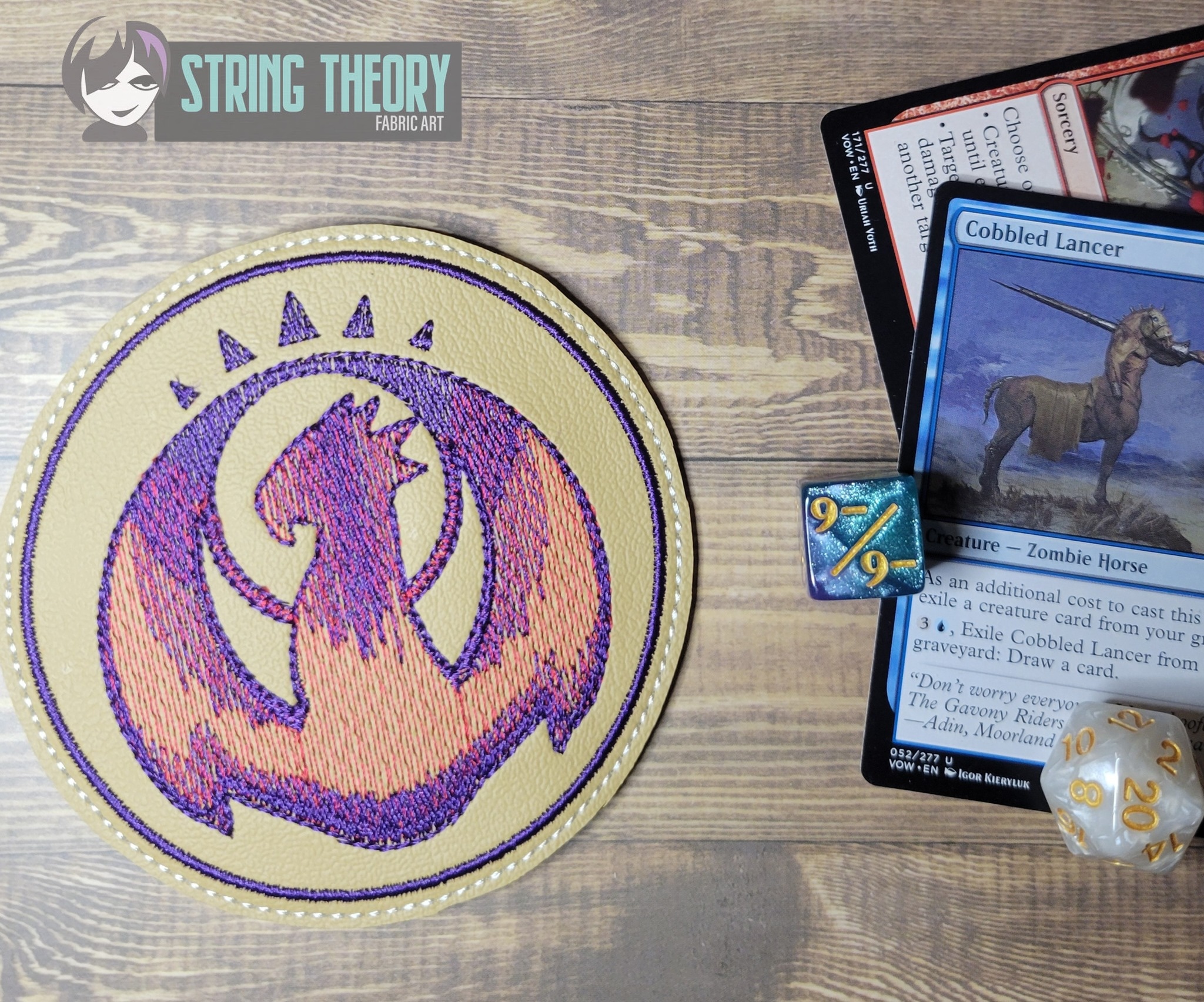 Magic the Gathering Guild Set ITH coaster machine embroidery design