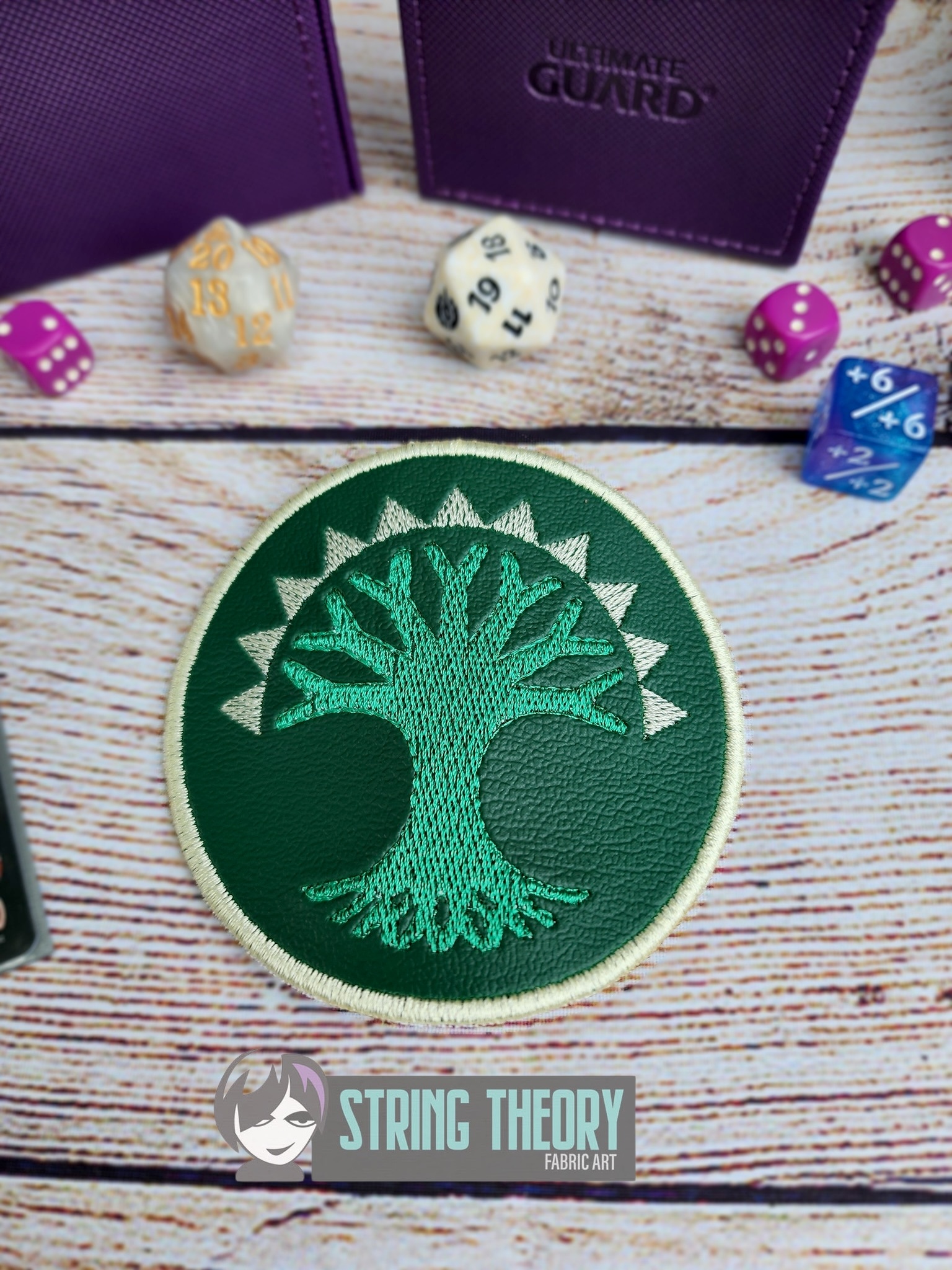 Magic the Gathering Selesnya ITH patch machine embroidery design