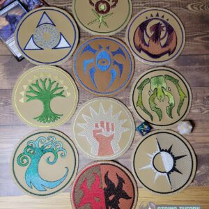 Magic the Gathering – Guild Set of TEN ITH Coasters in the hoop Digital Download for Machine Embroidery Pattern, Design (4×4 Hoop)
