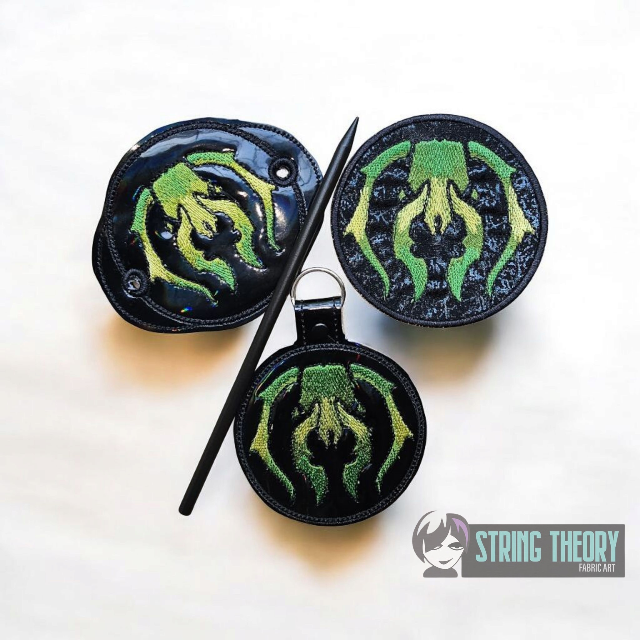 Magic the Gathering Golgari ITH patch fob bun cover machine embroidery design