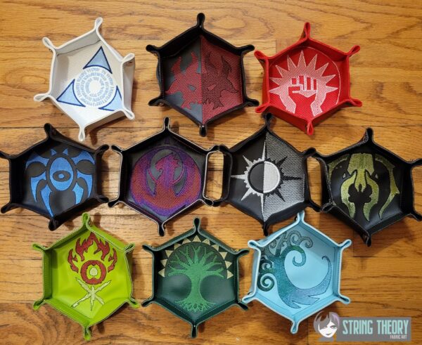 Magic the Gathering – Guild Dice Tray ITH in the hoop Digital Download for Machine Embroidery Pattern, Design (6x10 Hoop)
