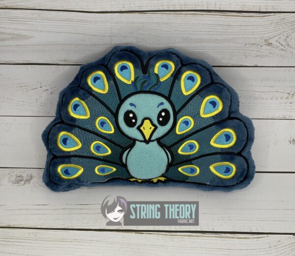 Chibi Peacock Stuffie ITH in the hoop Digital Download for Machine Embroidery Pattern, Design (4×4, 5×7, 6×10, 7×11, 8×12 Hoop) - Image 3