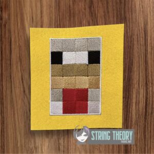 Minecraft Chicken machine embroidery design