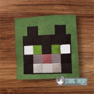 Minecraft Cat machine embroidery design