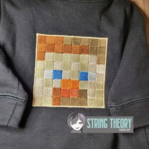 Minecraft Steve machine embroidery design