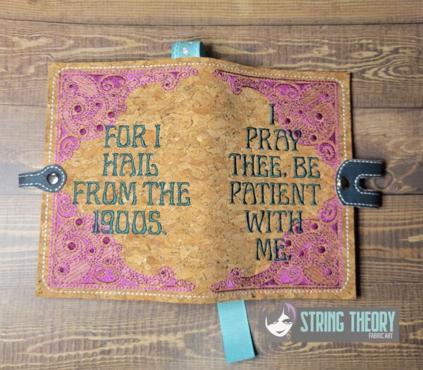 Be Patient with Me Notebook Cover  ITH in the hoop Digital Download for Machine Embroidery Pattern, Design (5×7, 6×10 Hoop) - Image 4