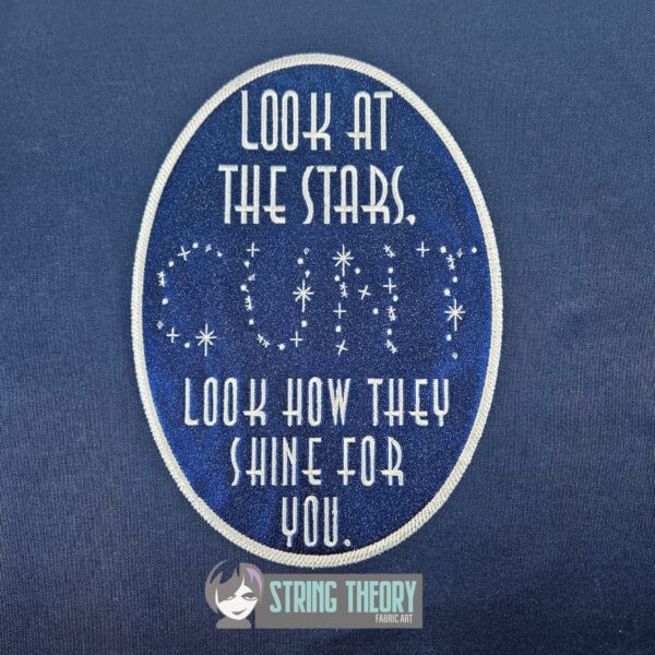 Look at the Stars, See How They Shine for You Appliqué Digital Download for Machine Embroidery Pattern, Design (5x7, 6x10, 7x11, 8x12 Hoop)