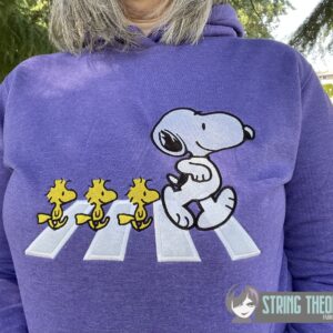 Peanuts Snoopy Road machine embroidery design