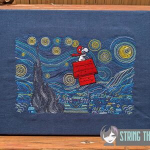 Peanuts Starry Night Snoopy machine embroidery design