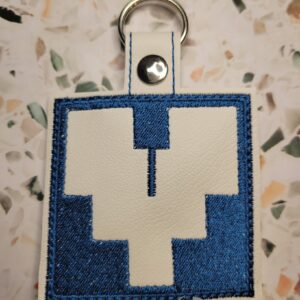 Black Brutalist V ITH fob machine embroidery design