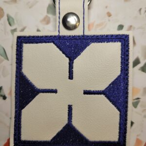 Black Brutalist X ITH fob machine embroidery design