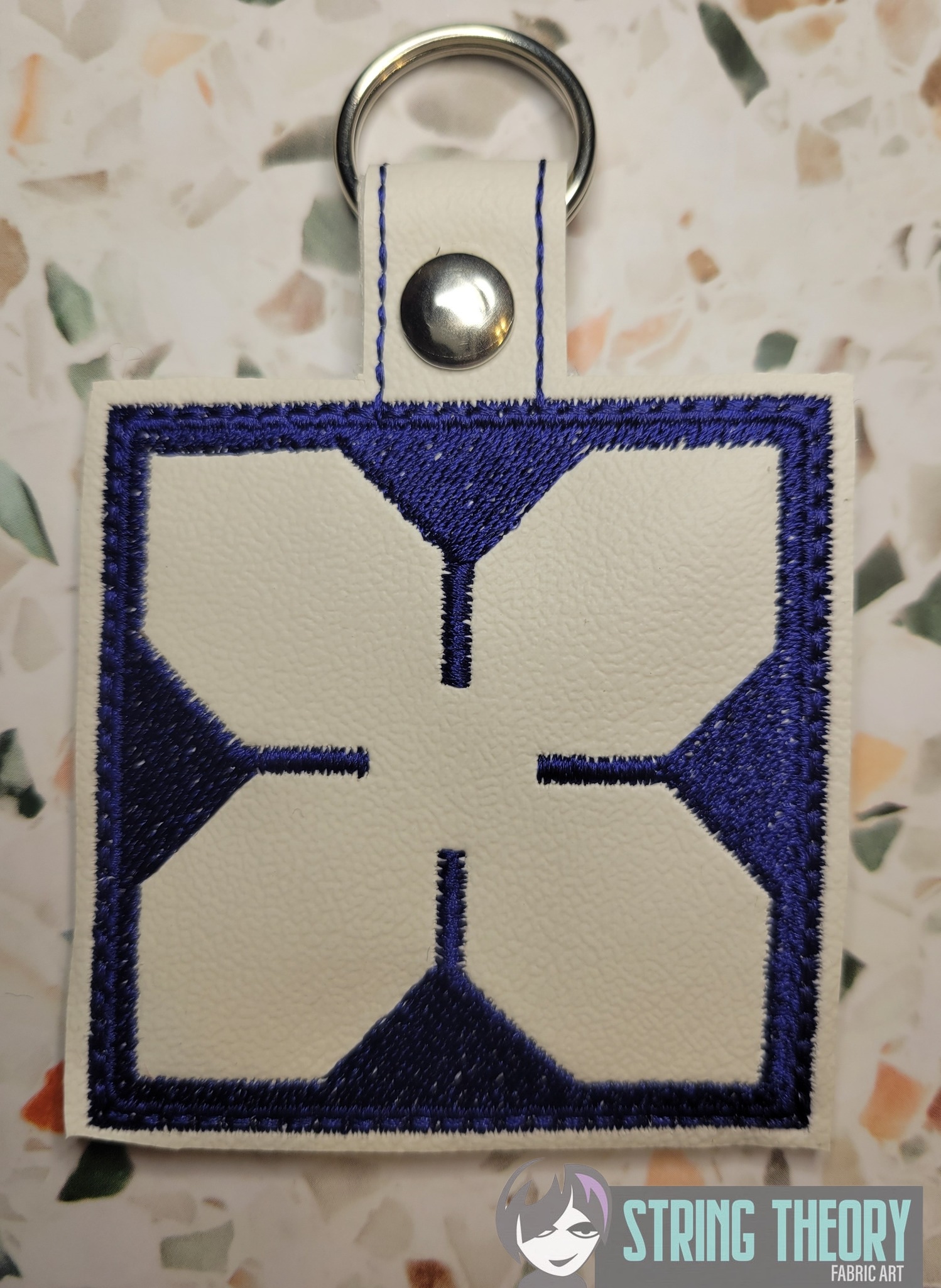 Black Brutalist X ITH fob machine embroidery design