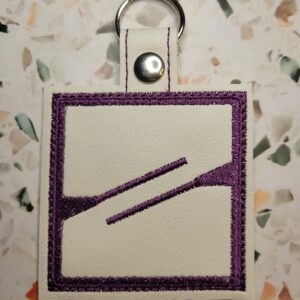 Black Brutalist Z ITH fob machine embroidery design