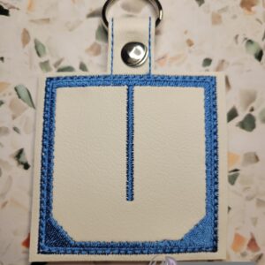 Black Brutalist U ITH fob machine embroidery design