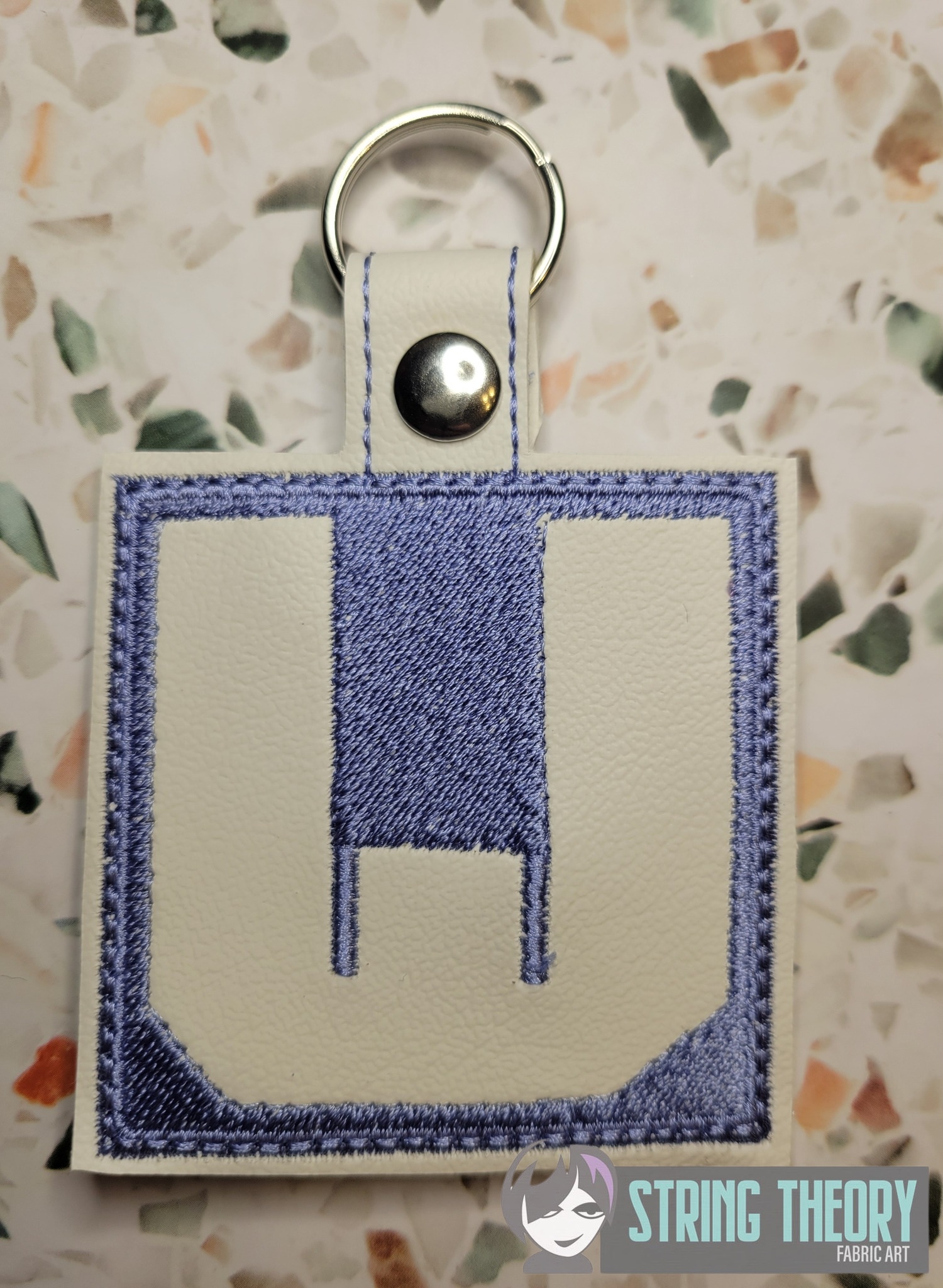 Black Brutalist W ITH fob machine embroidery design