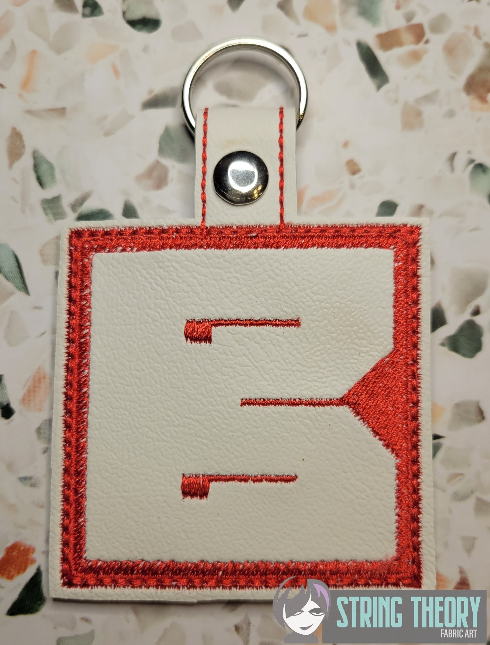 Black Brutalist B ITH fob machine embroidery design