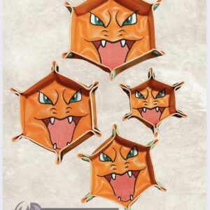 Pokemon Charizard Face ITH Dice Tray machine embroidery design