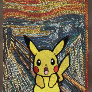 Pokemon Pikachu Scream machine embroidery design